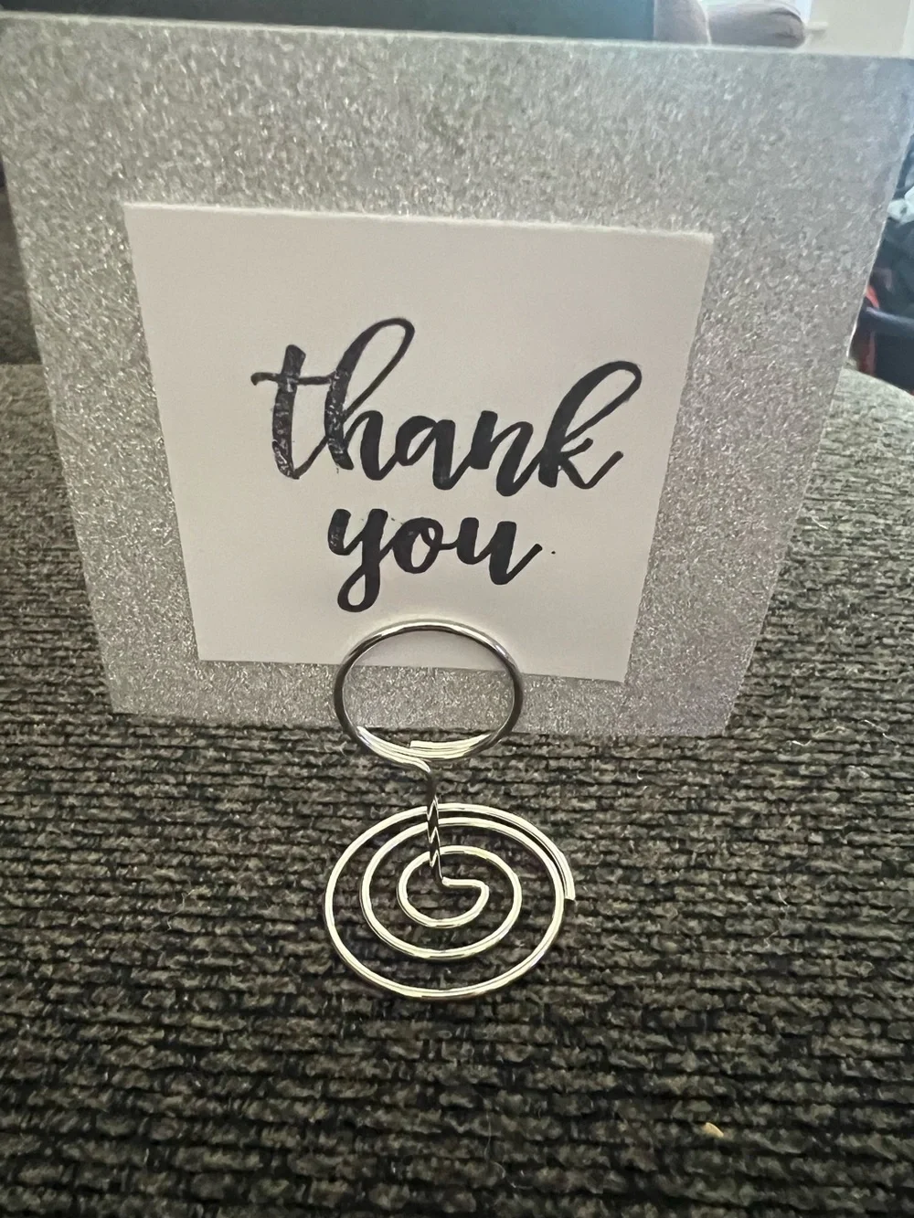 89 Silver Spiral Photo/Place Card Holders for Parties/Events